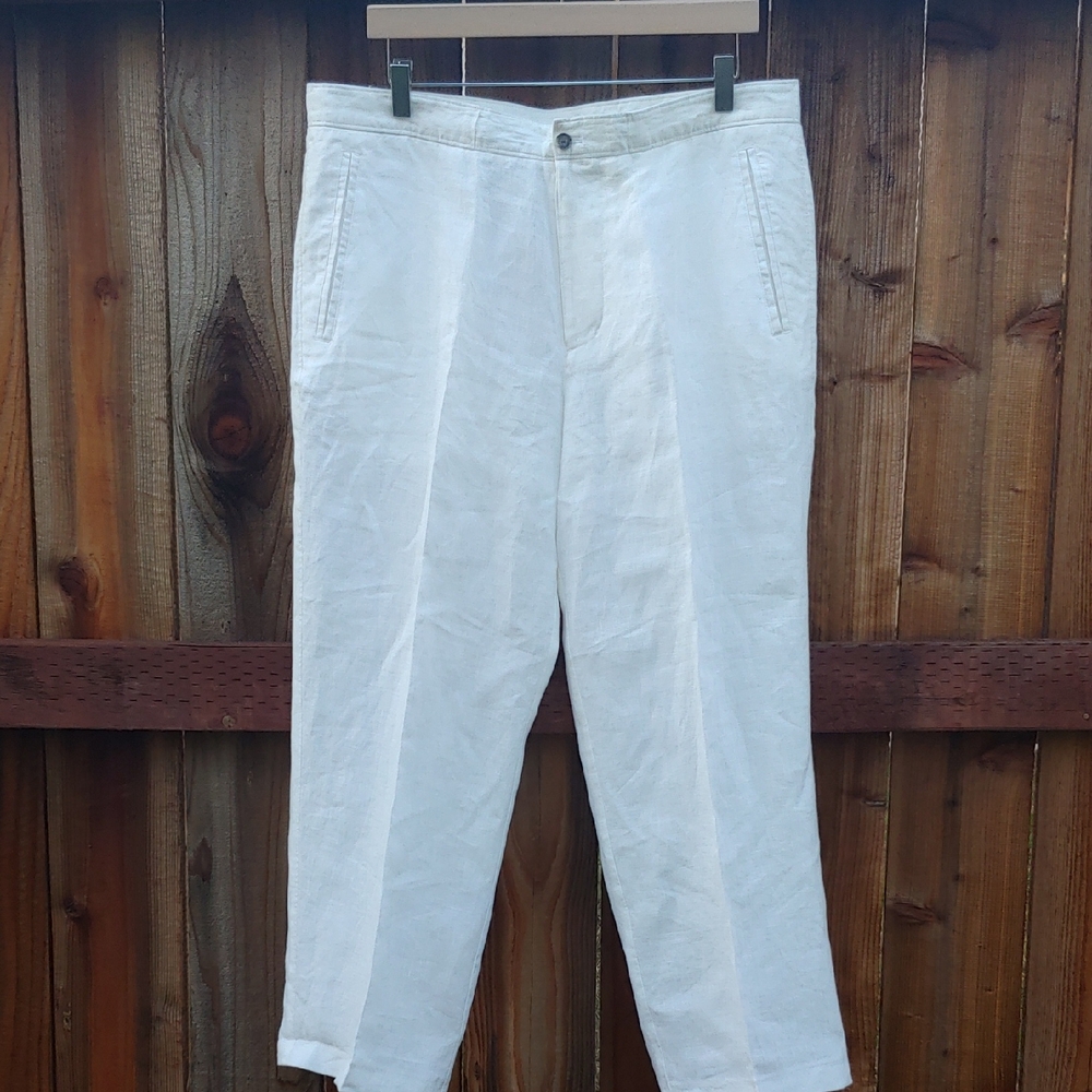 Tasso Elba Linen Chinos, Like New, Dry Cleaned